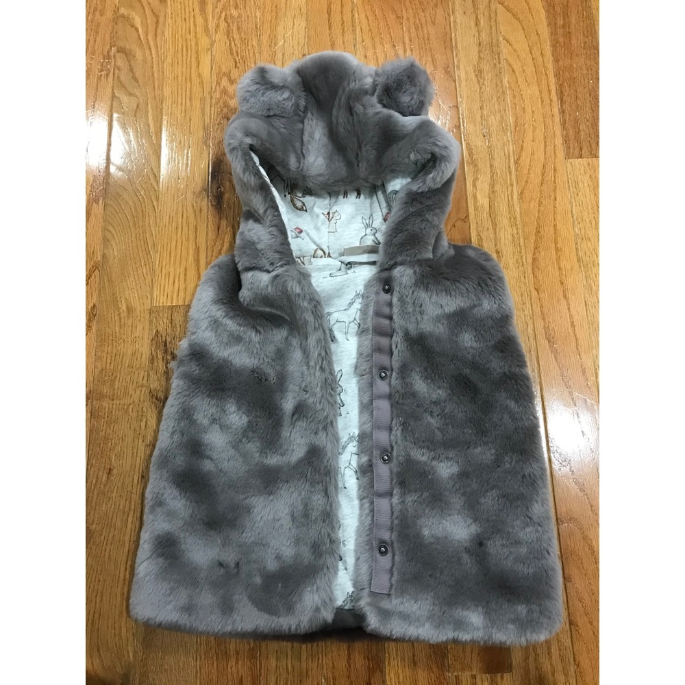 Next baby girl fur vest 2-3yrs